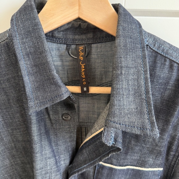 NUDIE JEANS Dark Denim Men’s Shirt - Picture 2 of 3